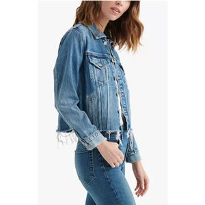 Lucky Brand Tomboy Trucker Cropped Jeans Jacket Small